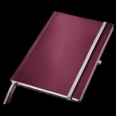 Leitz Notizbuch Style HC A4 kariert, Granat Rot