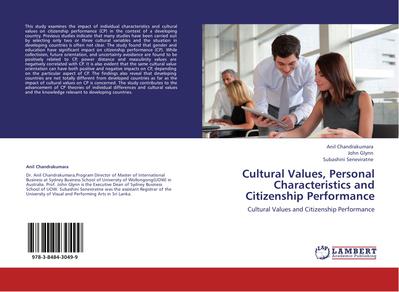 Cultural Values, Personal Characteristics and Citizenship Performance