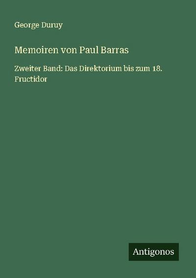 Memoiren von Paul Barras