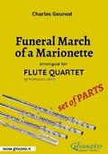 Flute Quartet sheet music: Funeral march of a Marionette (set of parts)
