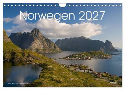Norwegen (Wandkalender 2027 DIN A4 quer), CALVENDO Monatskalender