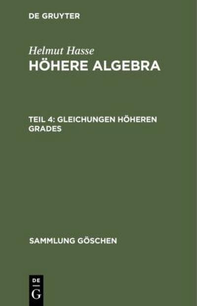 Gleichungen höheren Grades