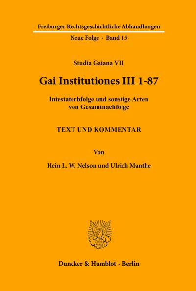 Gai Institutiones III 1 - 87.