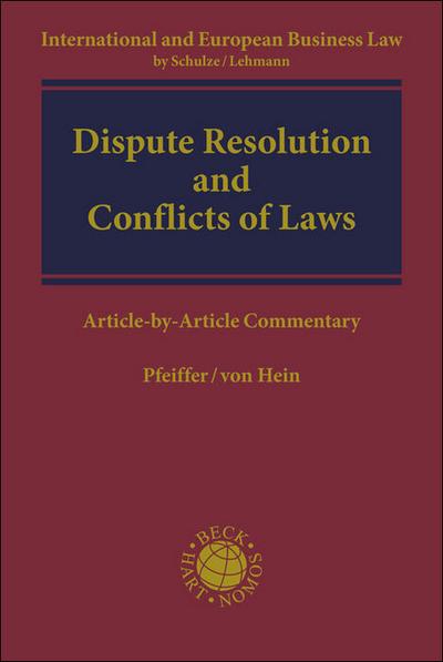 Dispute Resolution and Conflicts of Laws