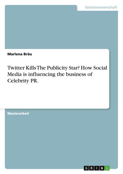 Twitter Kills The Publicity Star? How Social Media is influencing the business of Celebrity PR.
