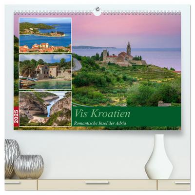 Vis Kroatien - Romantische Insel der Adria (hochwertiger Premium Wandkalender 2025 DIN A2 quer), Kunstdruck in Hochglanz