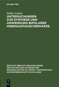 Untersuchungen zur Synthese und Anwendung bipolarer Ionenaustauscherharze
