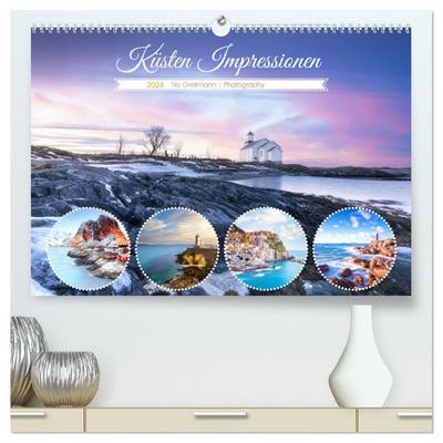 Küsten Impressionen (hochwertiger Premium Wandkalender 2024 DIN A2 quer), Kunstdruck in Hochglanz