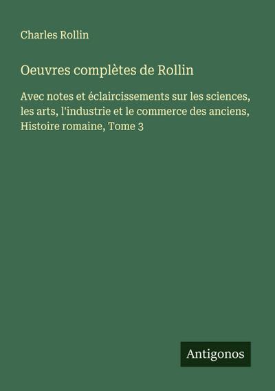 Oeuvres complètes de Rollin