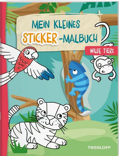 Mein kleines Sticker-Malbuch. Wilde Tiere