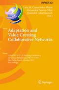 Adaptation and Value Creating Collaborative Networks