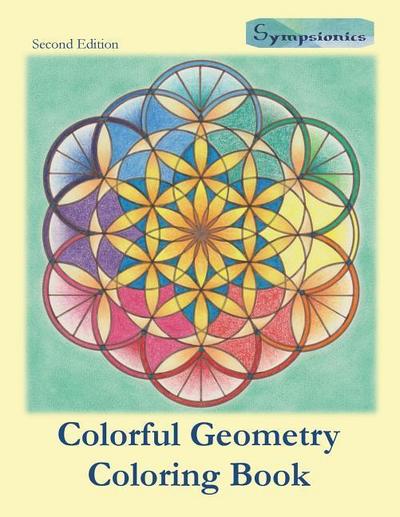 Colorful Geometry Coloring Book: Relaxing Coloring with Colored Outlines