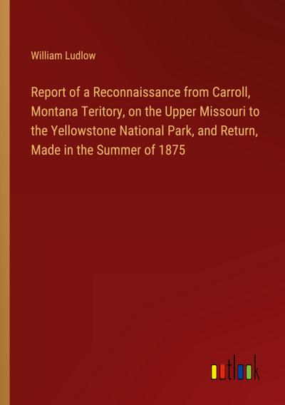 Report of a Reconnaissance from Carroll, Montana Teritory, on the Upper Missouri to the Yellowstone National Park, and Return, Made in the Summer of 1875