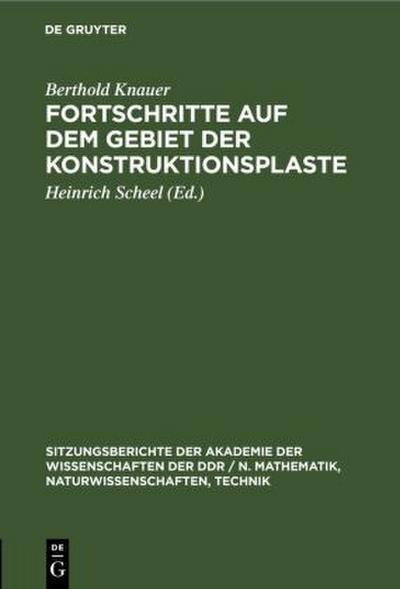 Fortschritte auf dem Gebiet der Konstruktionsplaste