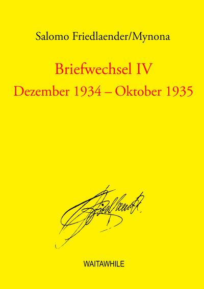 Briefwechsel IV