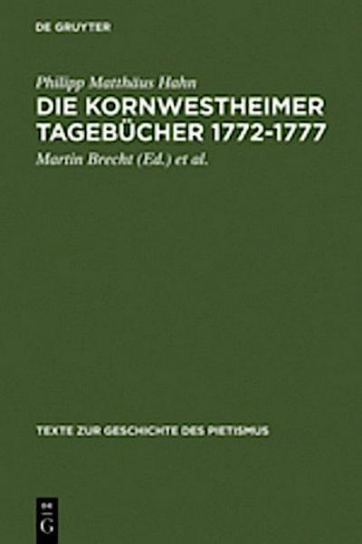 Die Kornwestheimer Tagebücher 1772-1777