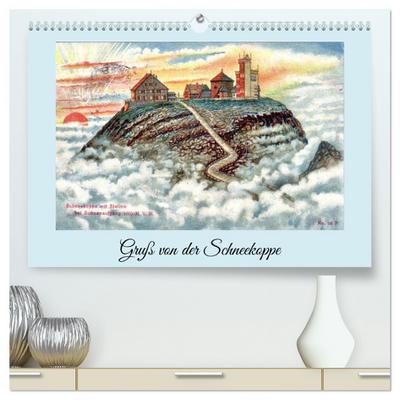 Gruß von der Schneekoppe (hochwertiger Premium Wandkalender 2026 DIN A2 quer), Kunstdruck in Hochglanz