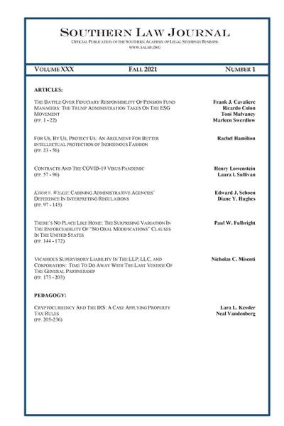 Southern Law Journal Fall 2021