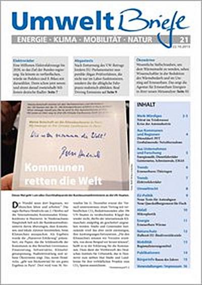 Zeitschrift UmweltBriefe Heft 21/2015