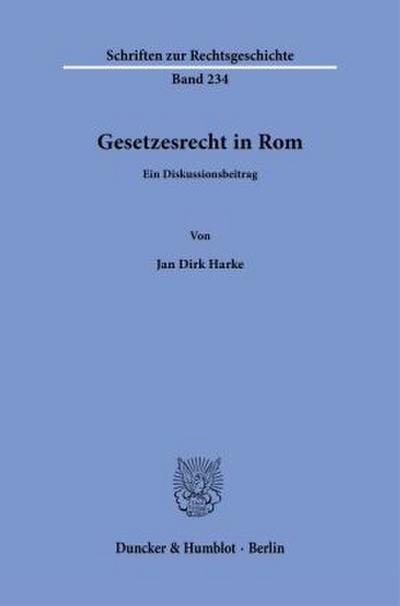 Gesetzesrecht in Rom
