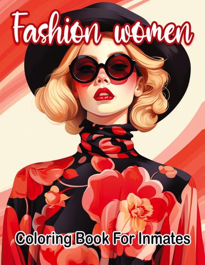 Fashion woman coloring book for inmates