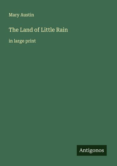 The Land of Little Rain