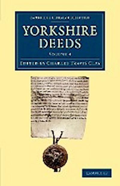 Yorkshire Deeds, Volume 4
