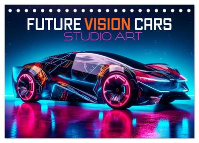 Future Vision Cars-Studio Art (Tischkalender 2024 DIN A5 quer), CALVENDO Monatskalender