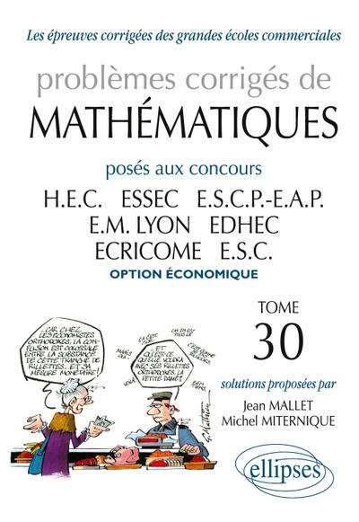 Mathématiques HEC 2008-2009 - Tome 30 (option économique)