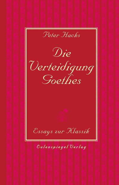 Die Verteidigung Goethes