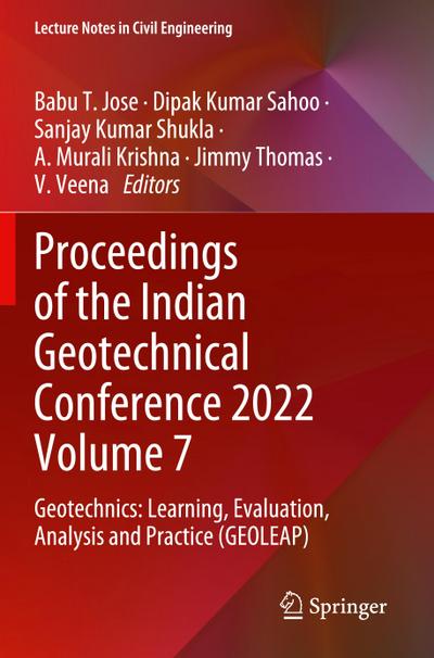 Proceedings of the Indian Geotechnical Conference 2022 Volume 7