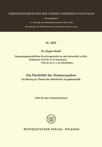 Die Flexibilität der Staatsausgaben