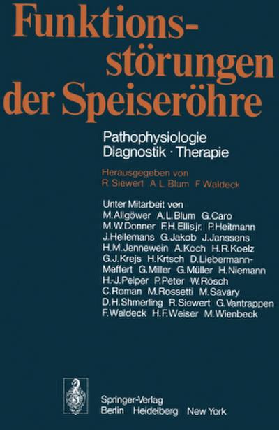 Funktionsstörungen der Speiseröhre