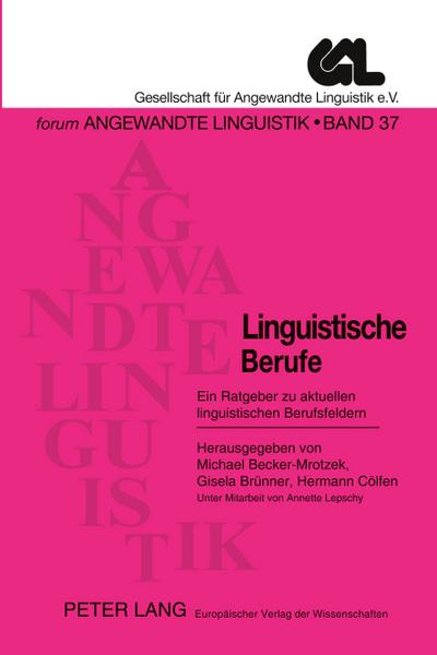 Linguistische Berufe