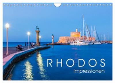 RHODOS Impressionen (Wandkalender 2024 DIN A4 quer), CALVENDO Monatskalender