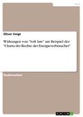 Wirkungen von "Soft law" am Beispiel der "Charta der Rechte der Energieverbraucher"