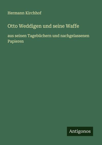 Otto Weddigen und seine Waffe