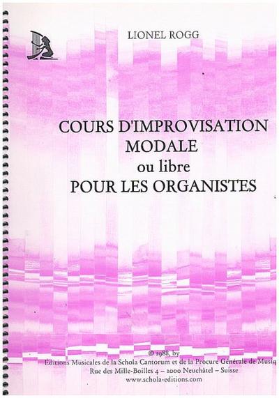 Cours d’improvisation modale ou libre pour les organistespour orgue