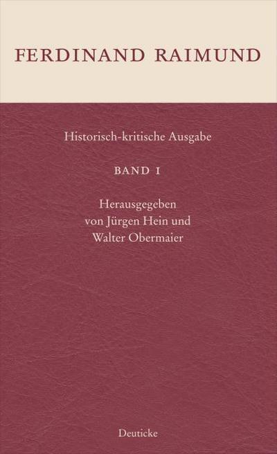 Historisch-kritische Ausgabe Band 1