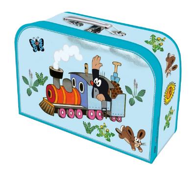 Kinderkoffer 16298 Maulfwurf mit der Eisenbahn blau gross 30 cm