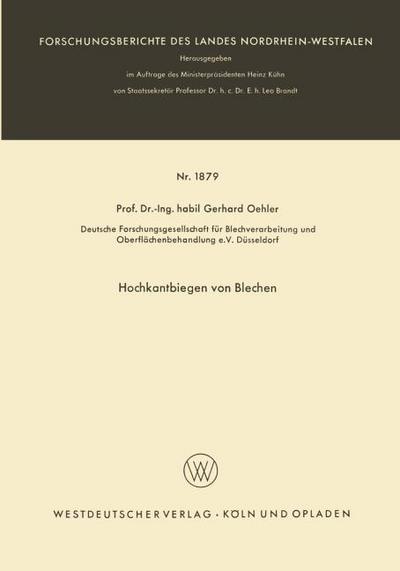 Hochkantbiegen von Blechen