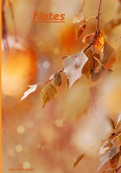 Notizbuch A5 dotted [Autumn - Herbst] Softcover von Daily Paper Design | 80 Seiten | als Tagebuch, Bullet Journal, Notizheft | FSC-zertifiziert & aus nachhaltiger und umweltschonender Forstwirtschaft