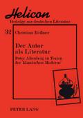Der Autor als Literatur