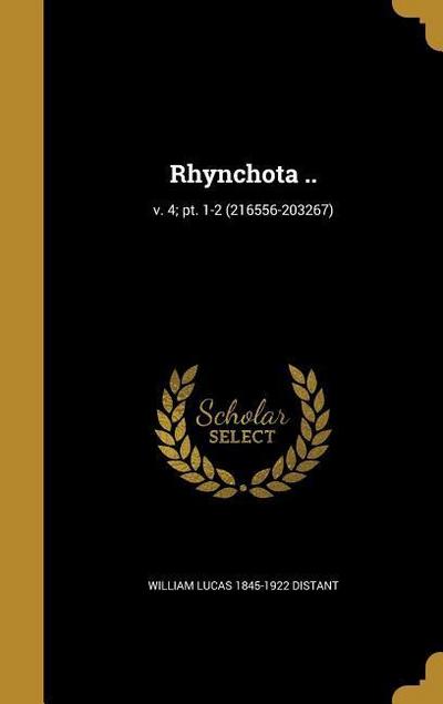 RHYNCHOTA V 4 PT 1-2 (216556-2