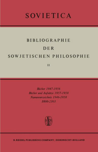 Bibliographie Der Sowjetischen Philosophie