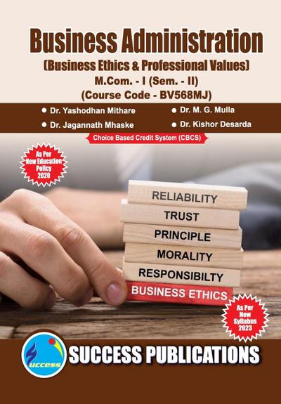 Business Ethics & Professional Value,First Year ,M.Com,Sem-II-English