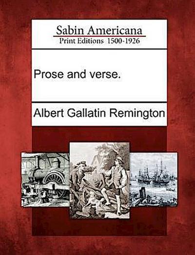 Prose and Verse.