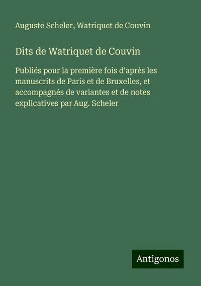 Dits de Watriquet de Couvin