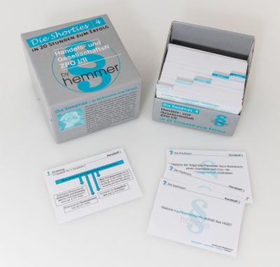 Die Shorties Box 4 - ZPO I/II, HandelsR, GesellschaftsR: In 20 Stunden zum Erfolg (Karteikarten - Zivilrecht)