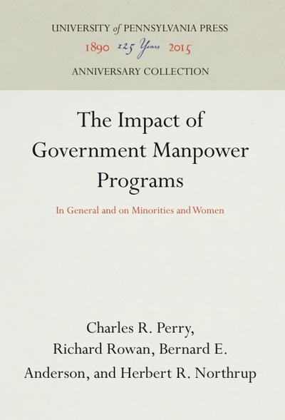 The Impact of Government Manpower Programs